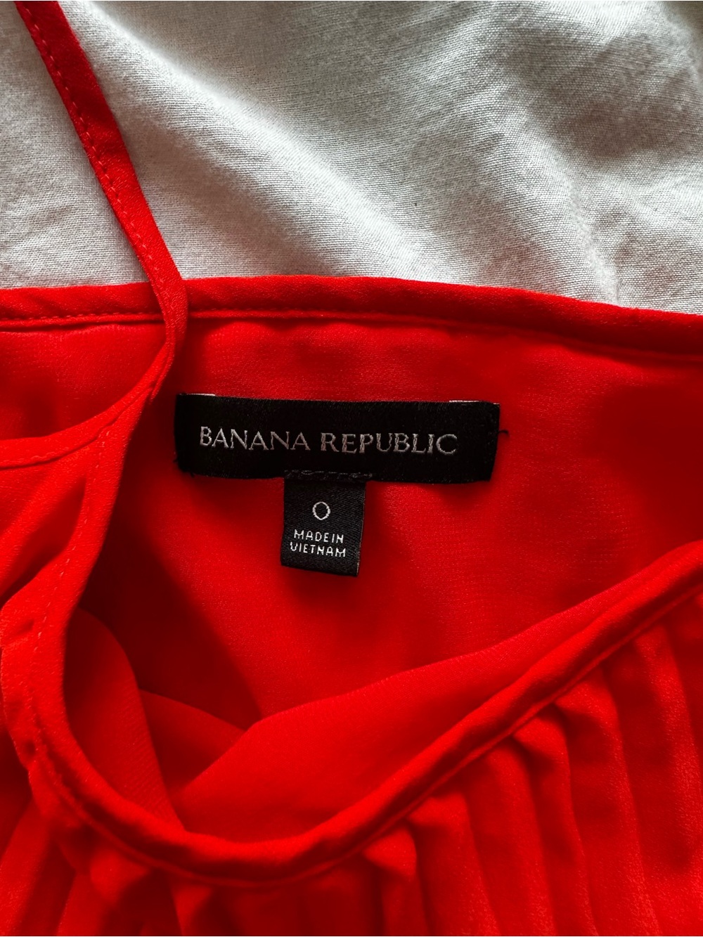 Banana Republic Minimalist Pleated Slip Maxi Dress Bright Red US 0 - Picture 8 of 13